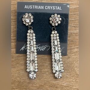 Lord & Taylor Austrian crystal dangle earrings